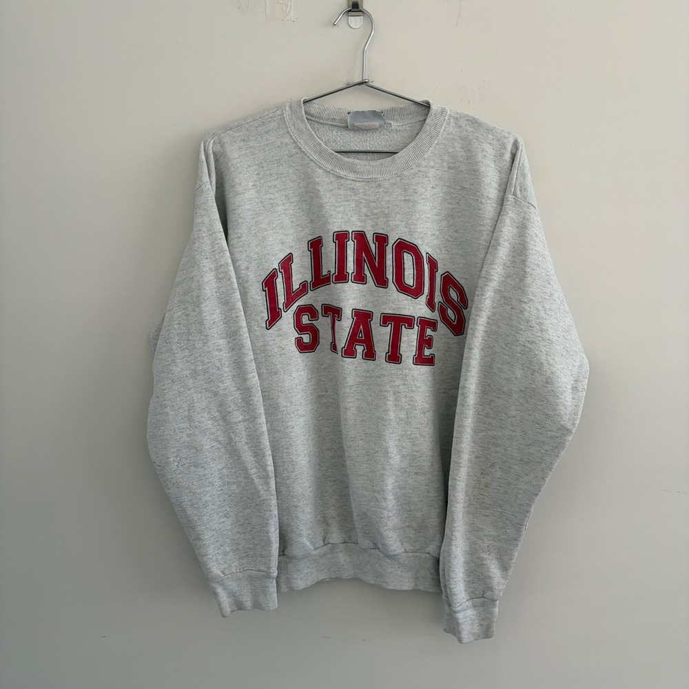 Vintage Lee Illinois State University Sweatshirt Gray Large Made in USA